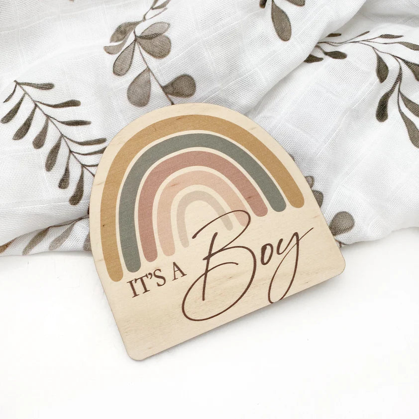 'It's a Boy' Baby Milestone Plaque - Rainbow Series