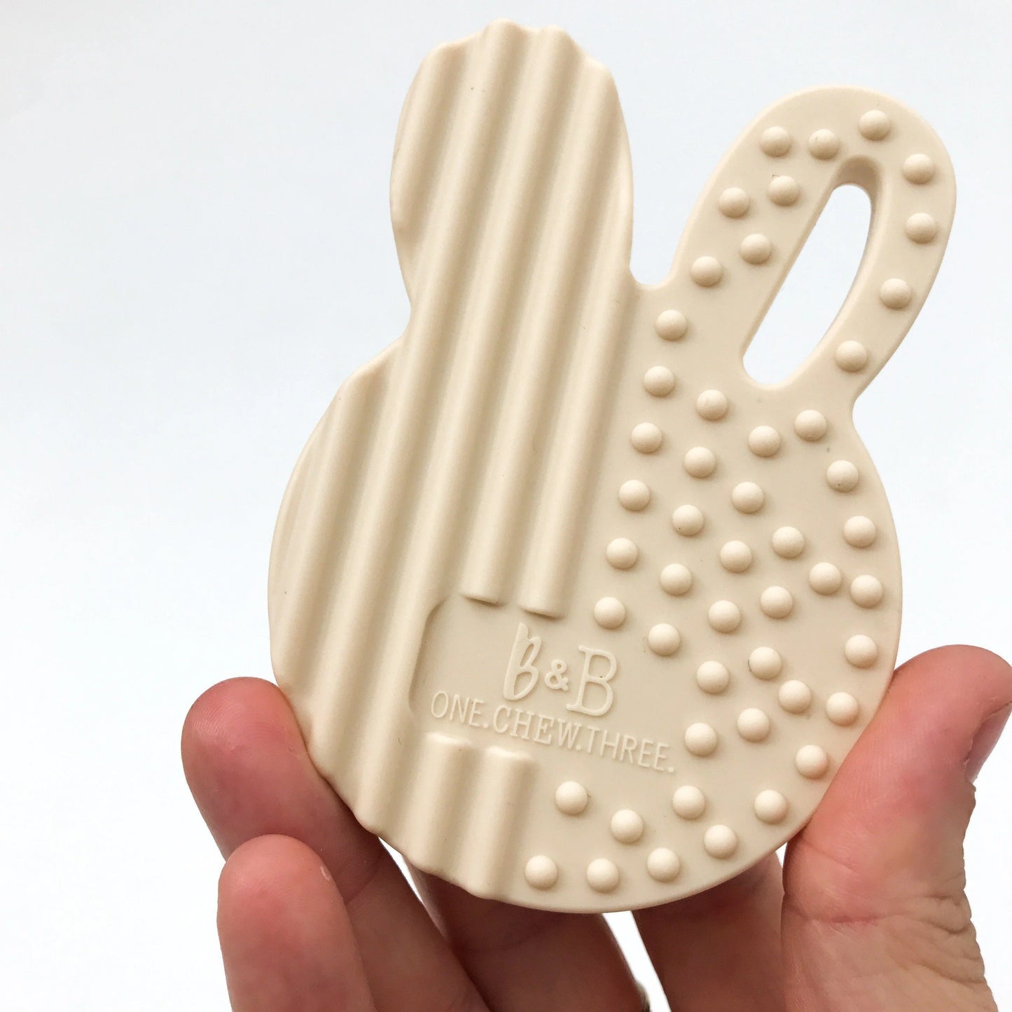 Bunny Silicone Teething Disc - Cream