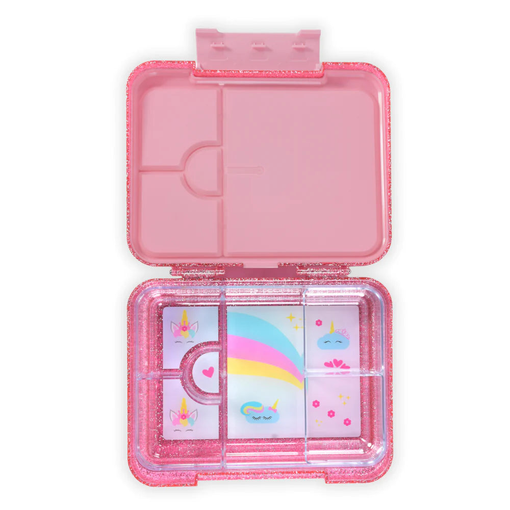 Large Bento Lunchbox- Pink Sparkle Unicorn