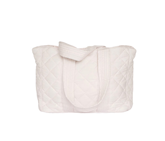 Quilted Nursing Nappy Bag - Powder