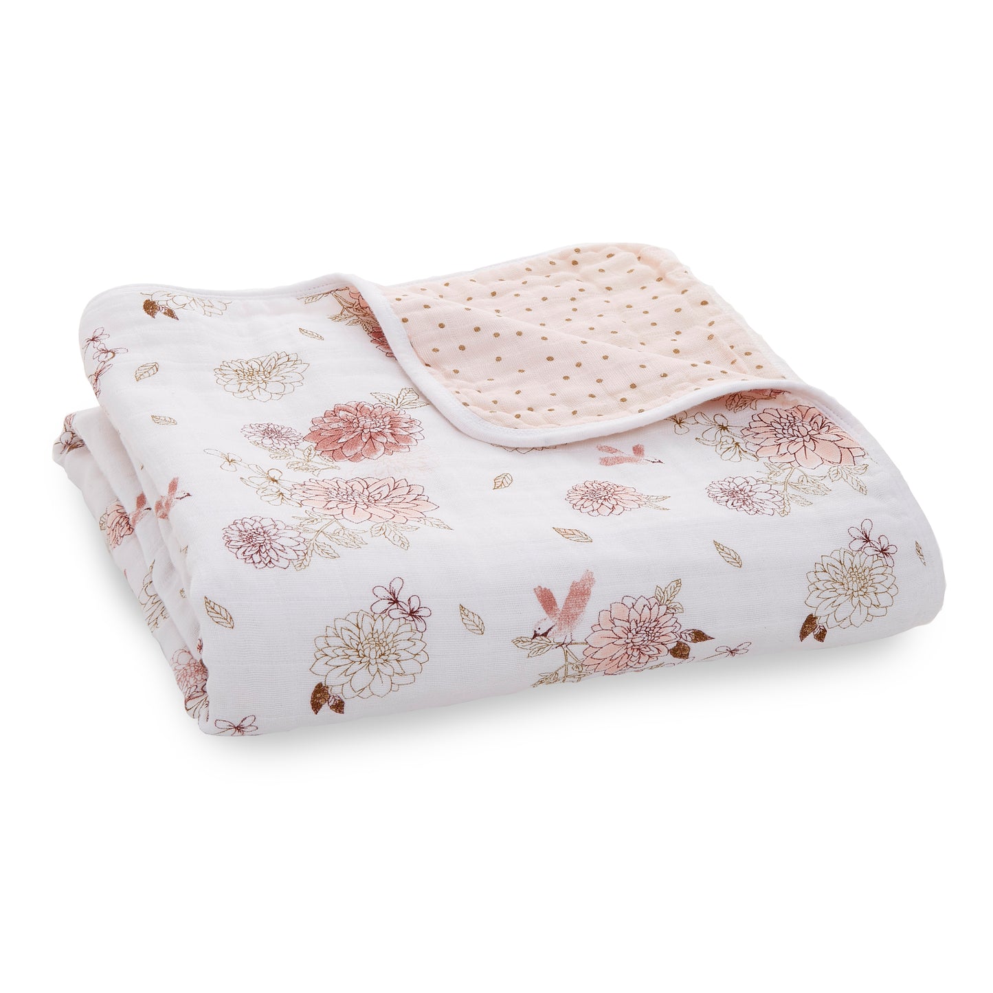 Dahlias Classic Muslin Dream Blanket