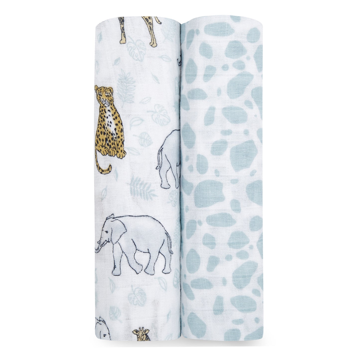 Jungle 2-pack Muslin Swaddles