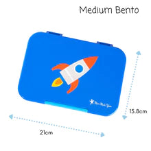 Medium Bento Lunchbox - Blue Rocket