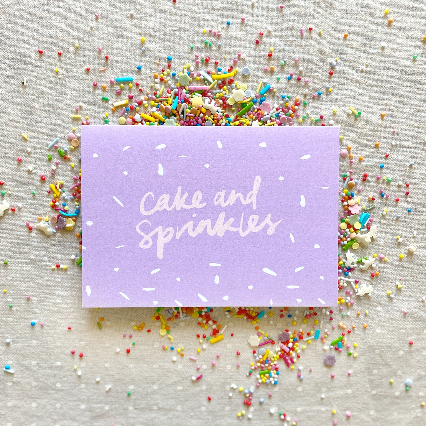 'Birthday Cake and Sprinkles' Greeting Card