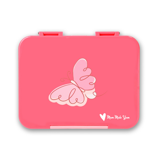 Large Bento Lunchbox - Pink Butterfly