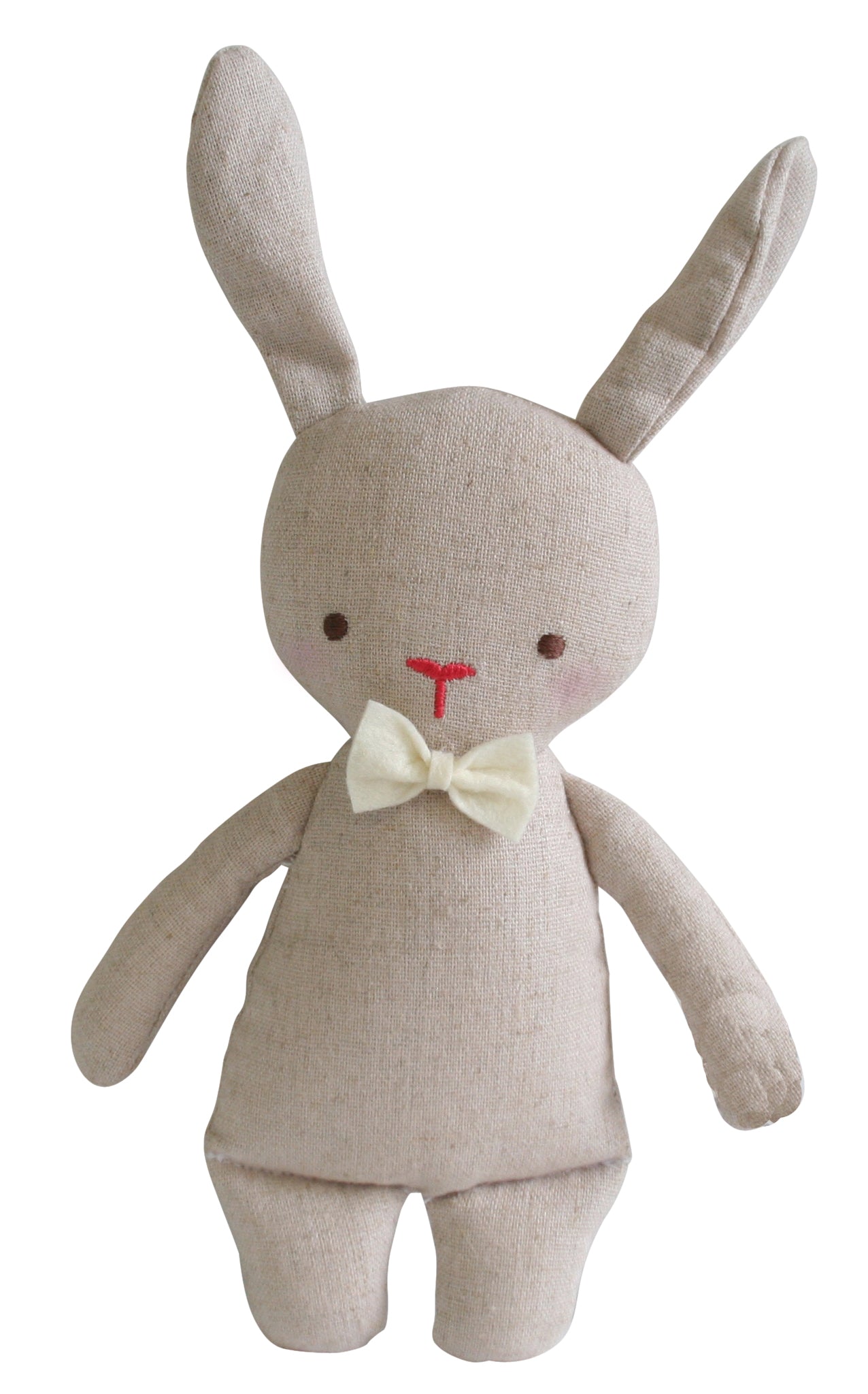 Linen Mini Rattle 18cm Bunny