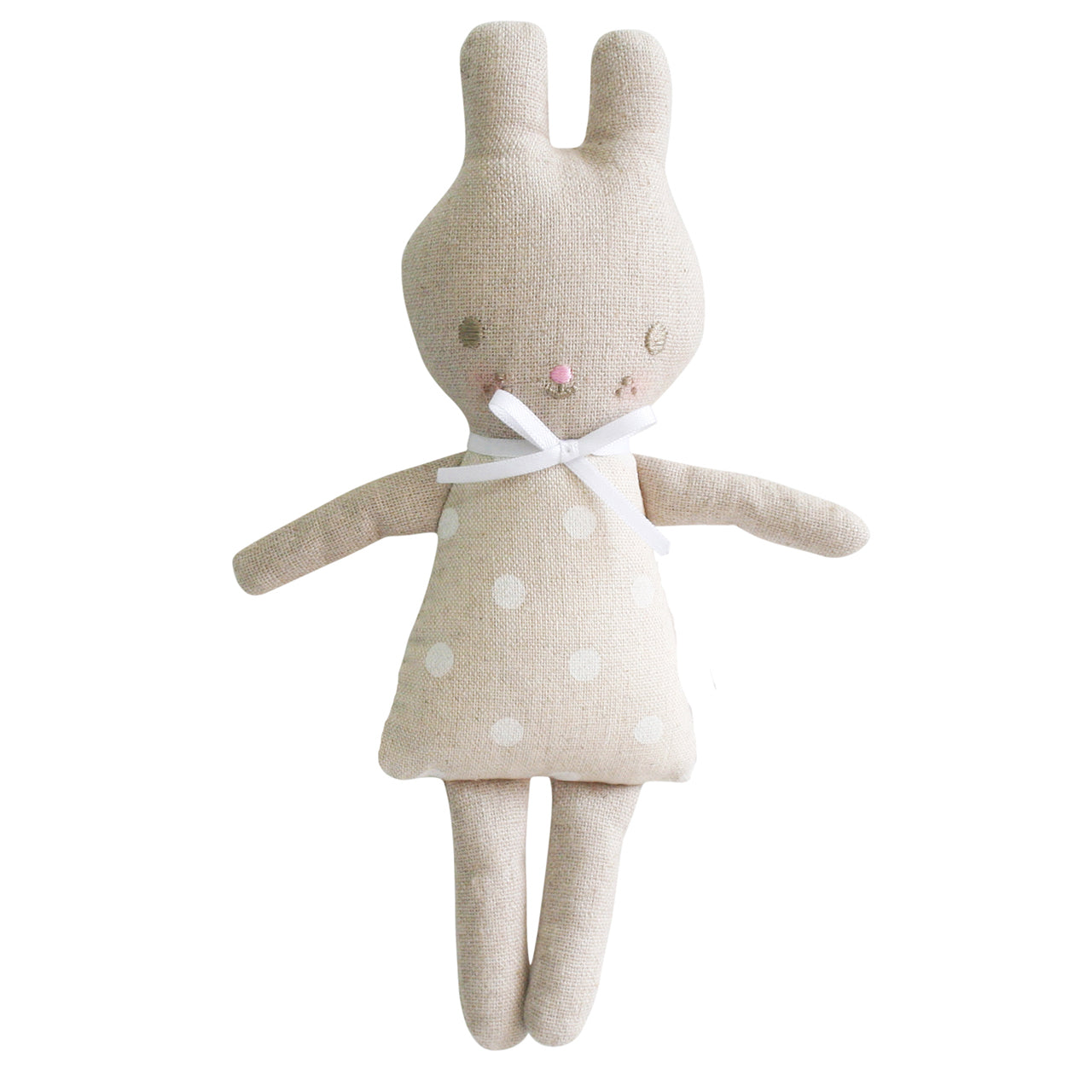 Linen Bonnie Bunny White Spot