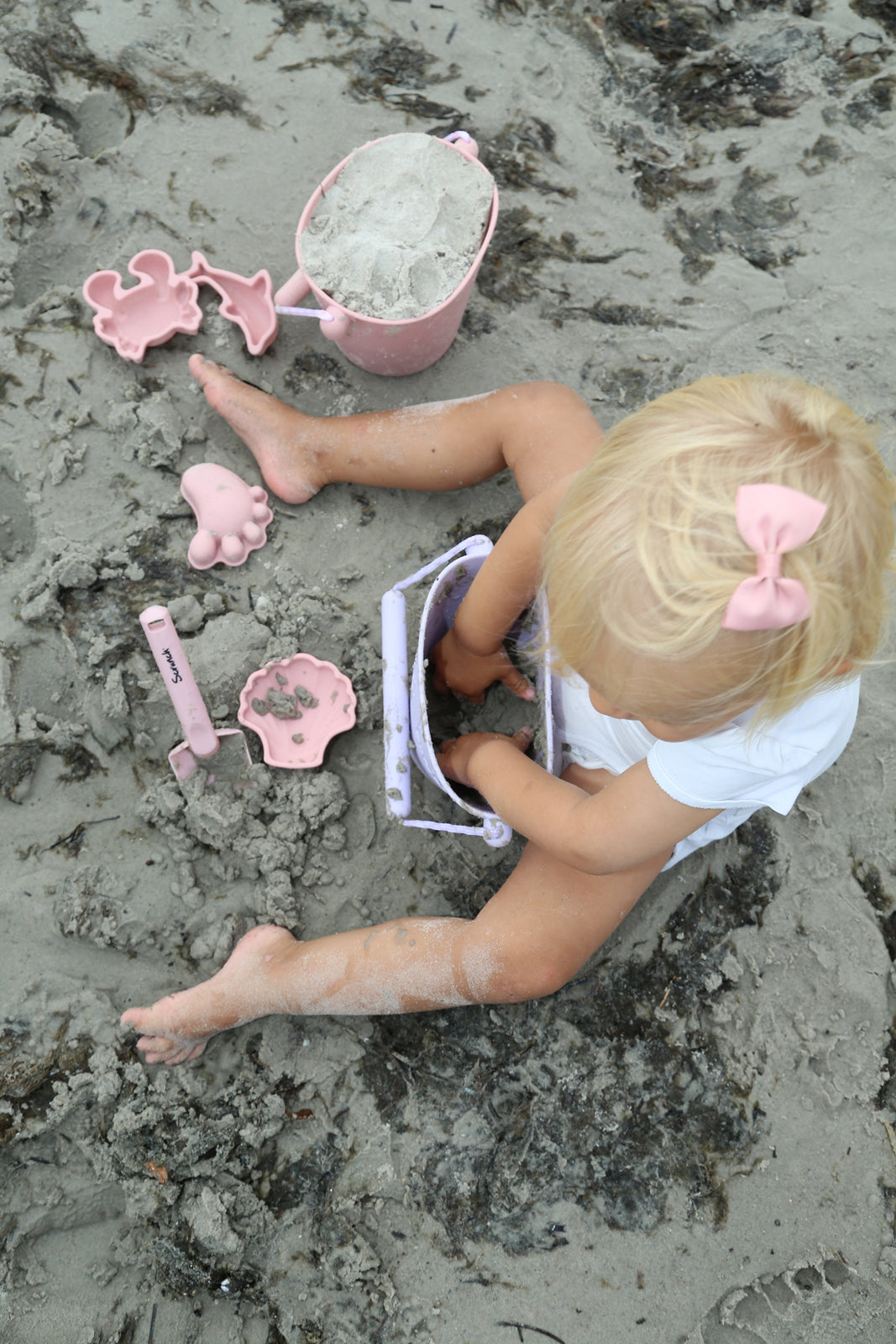 Scrunch Sand Moulds Set Dusty Rose