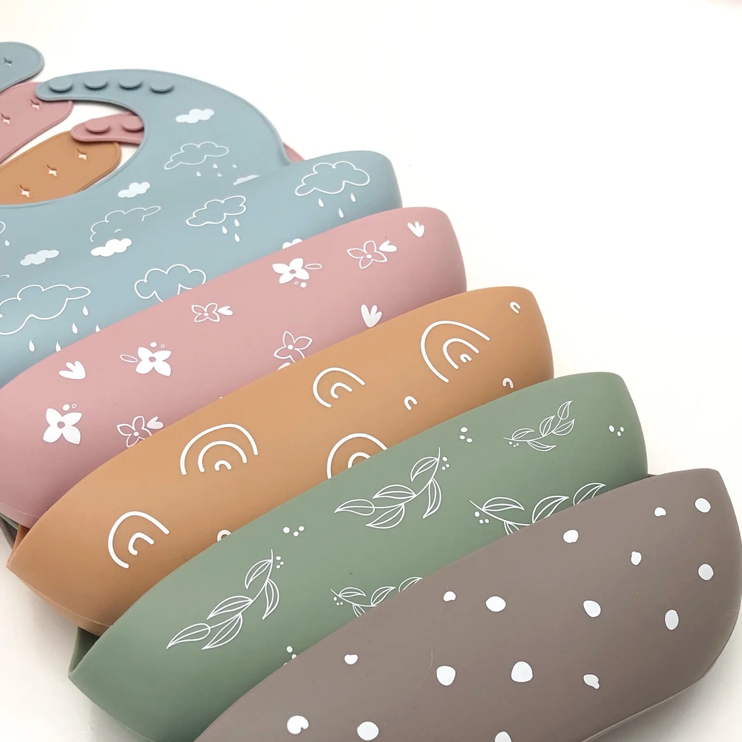 Silicone Catch Bib - Stone Pebbles