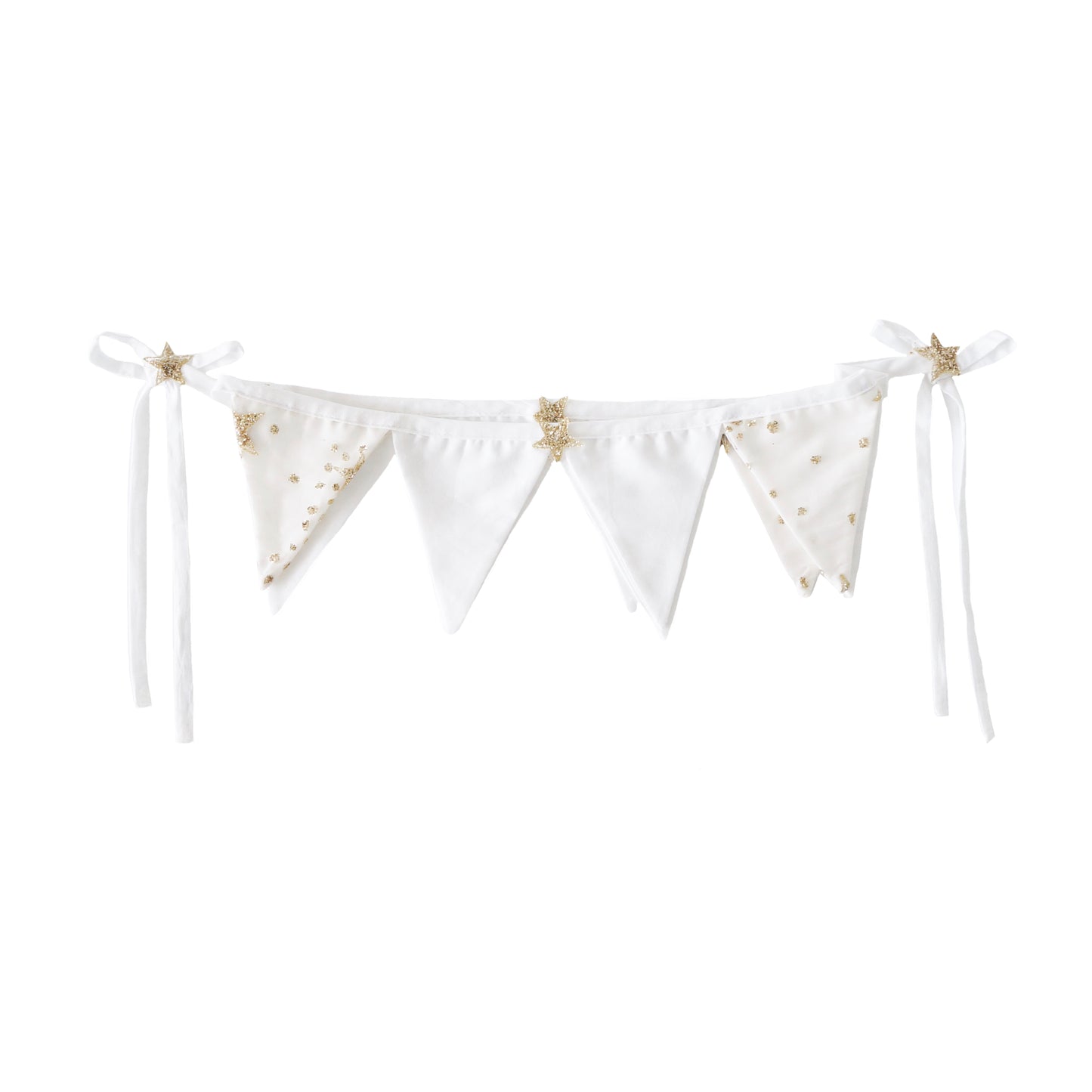 Glitter Stars Bunting White