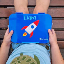 Medium Bento Lunchbox - Blue Rocket