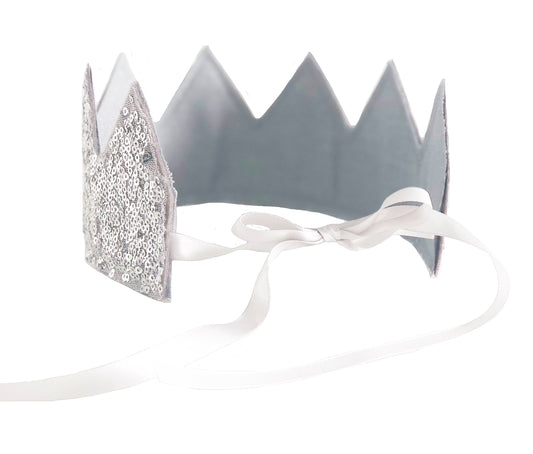 Sequin Crown - Silver